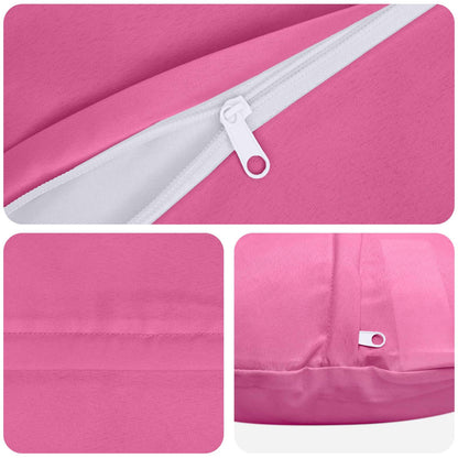 Cushion Cover 6 pcs HEERLEN Pink Ø 50 cm Polyester