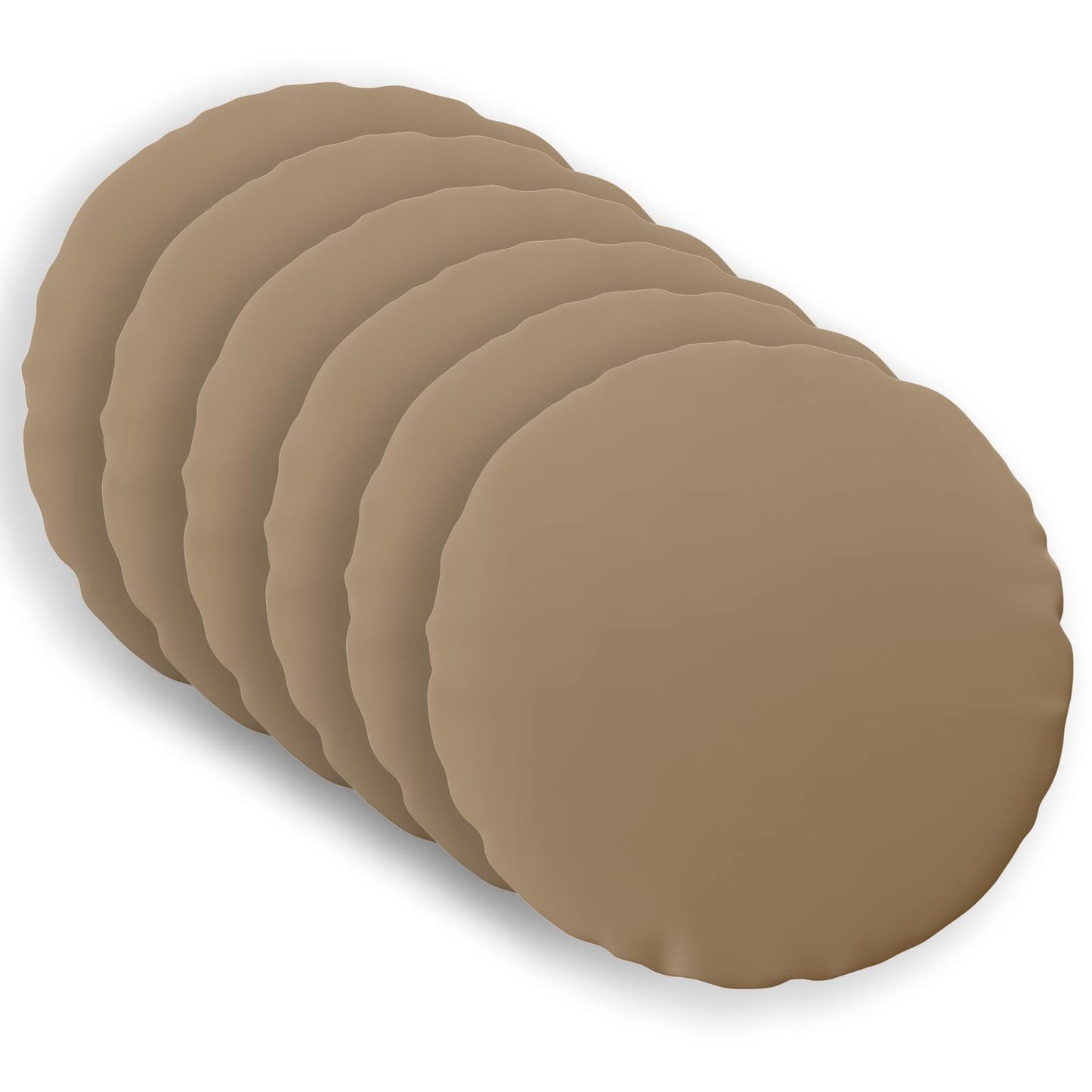 Cushion Cover 6 pcs HEERLEN Taupe Ø 50 cm Polyester