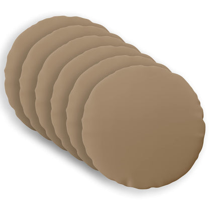 Cushion Cover 6 pcs HEERLEN Taupe Ø 50 cm Polyester