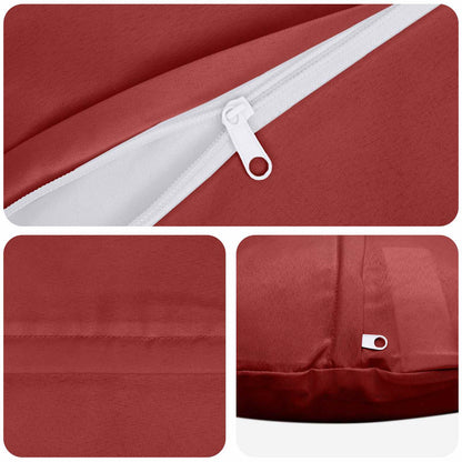 Cushion Cover 2 pcs HEERLEN Wine Red Ø 50 cm Polyester