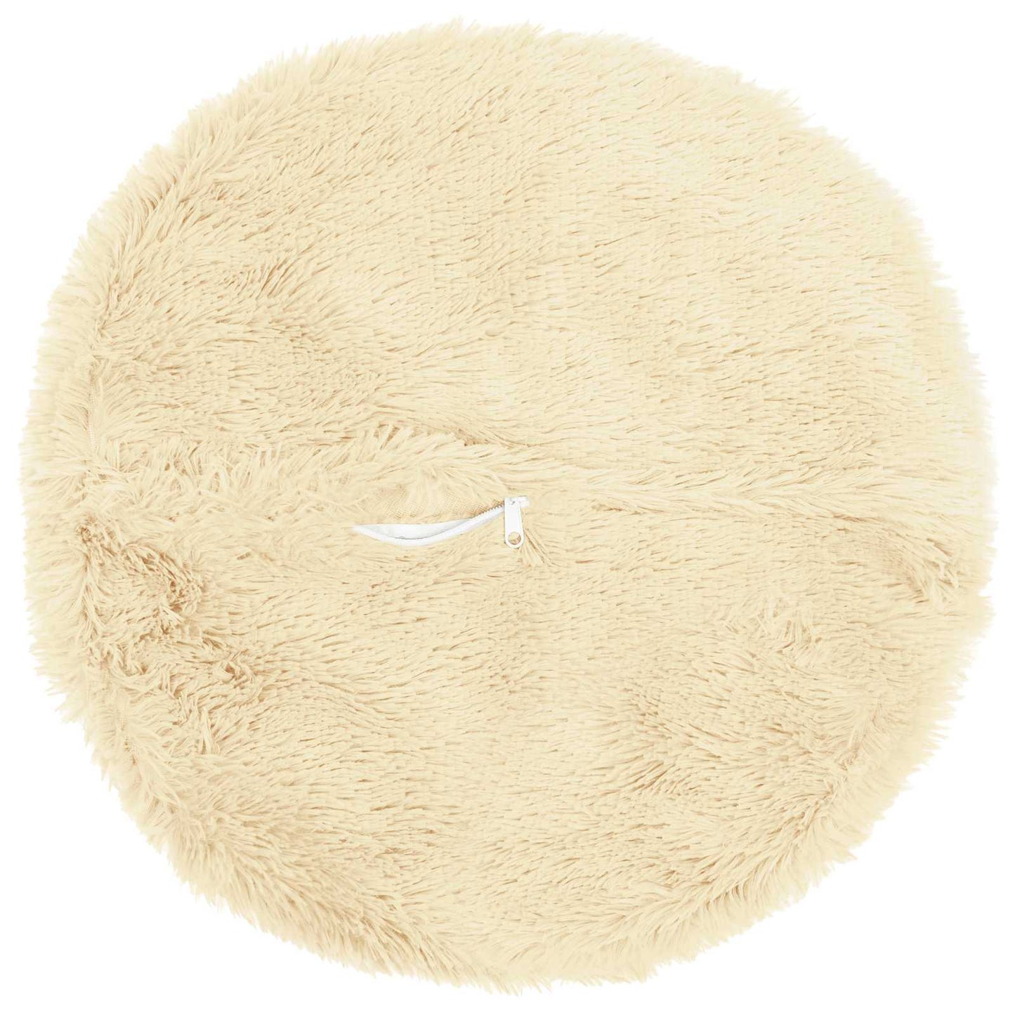 Cushion Cover 2 pcs HEERLEN Cream Ø 50 cm PV Fleece