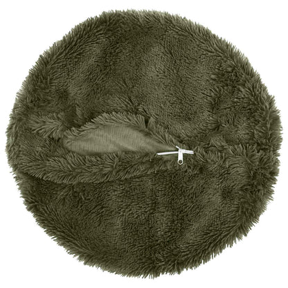 Cushion Cover 2 pcs HEERLEN Green Ø 50 cm PV Fleece