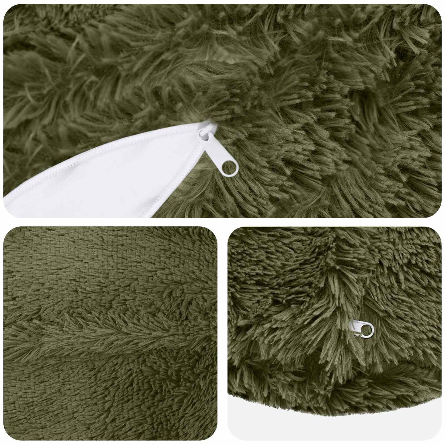 Cushion Cover 6 pcs HEERLEN Green Ø 50 cm PV Fleece