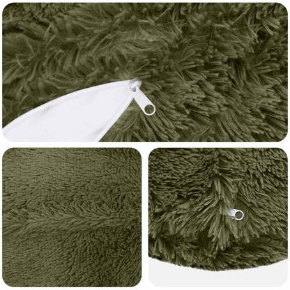 Cushion Cover 6 pcs HEERLEN Green Ø 50 cm PV Fleece