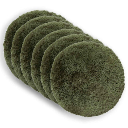 Cushion Cover 6 pcs HEERLEN Green Ø 50 cm PV Fleece