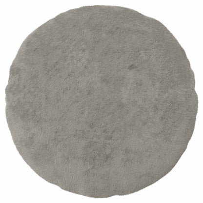 Cushion Cover 2 pcs HEERLEN Light Grey Ø 50 cm Faux Rabbit Fur
