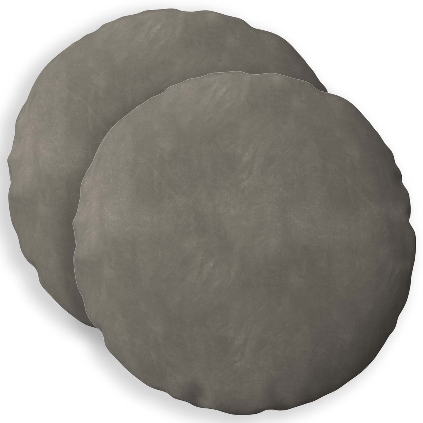 Cushion Cover 2 pcs HEERLEN Light Grey Ø 60 cm Velvet