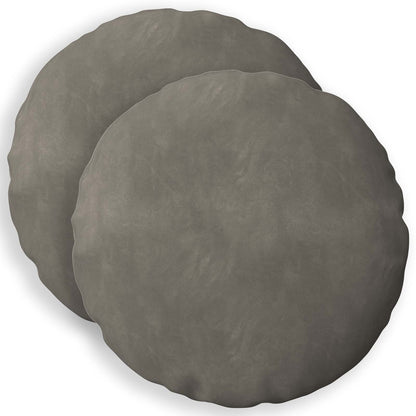 Cushion Cover 2 pcs HEERLEN Light Grey Ø 60 cm Velvet