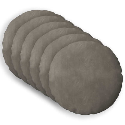 Cushion Cover 6 pcs HEERLEN Light Grey Ø 60 cm Velvet