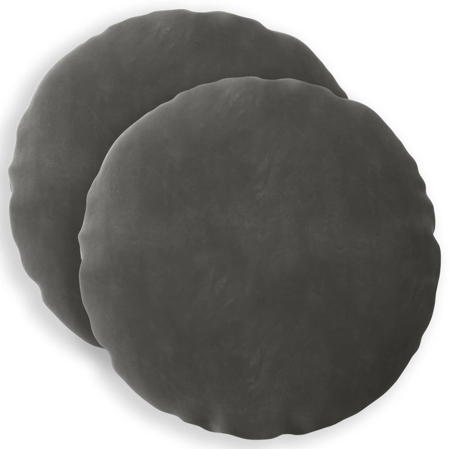 Cushion Cover 2 pcs HEERLEN Dark Grey Ø 60 cm Velvet