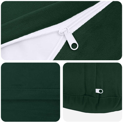 Cushion Cover 2 pcs HEERLEN Dark Green Ø 60 cm Velvet