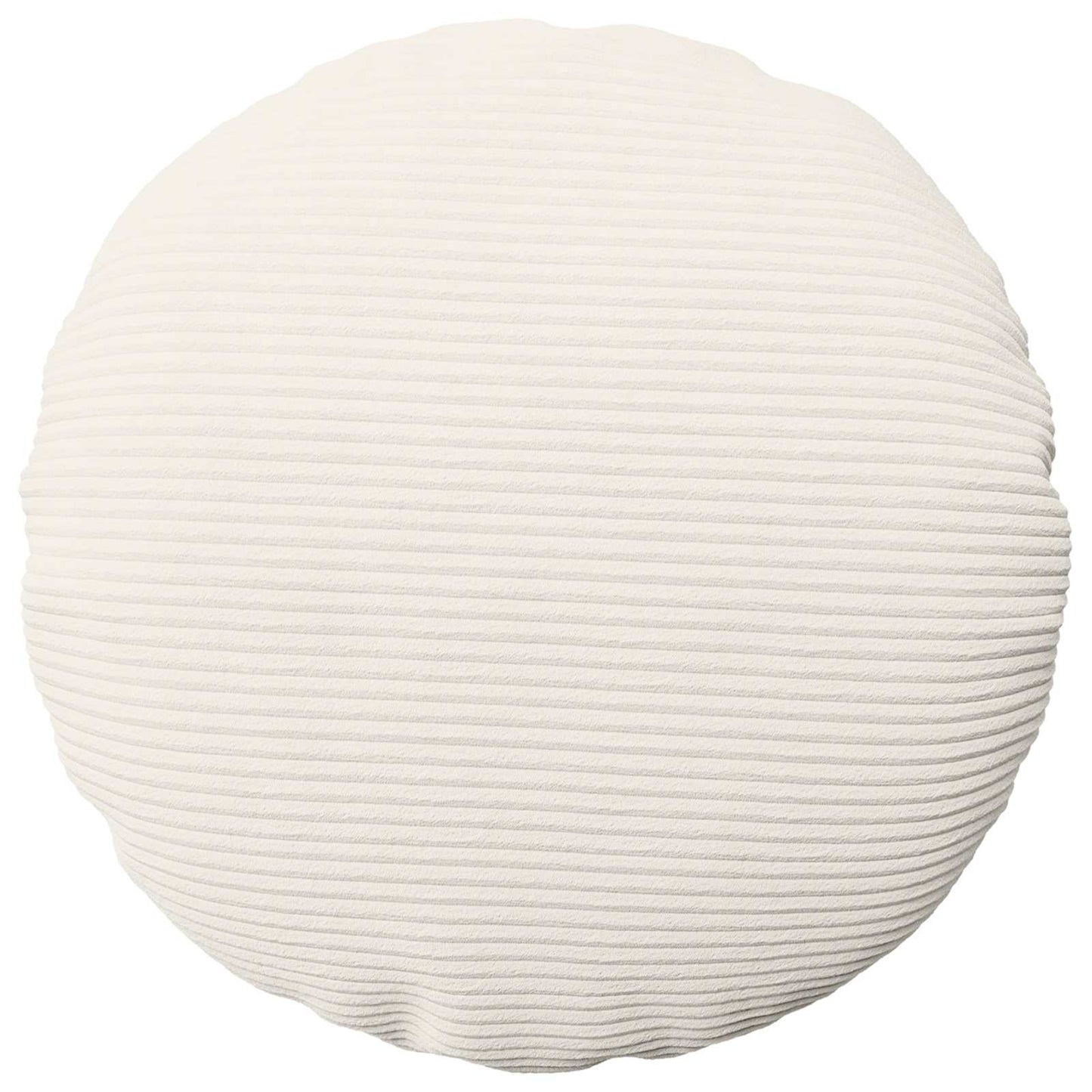Cushion Cover 6 pcs HEERLEN Cream Ø 60 cm Corduroy