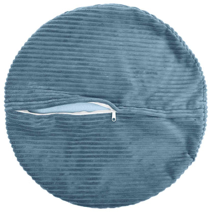 Cushion Cover 6 pcs HEERLEN Blue Ø 60 cm Corduroy