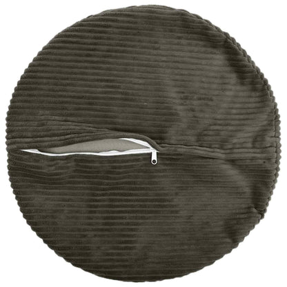 Cushion Cover 6 pcs HEERLEN Anthracite Ø 60 cm Corduroy