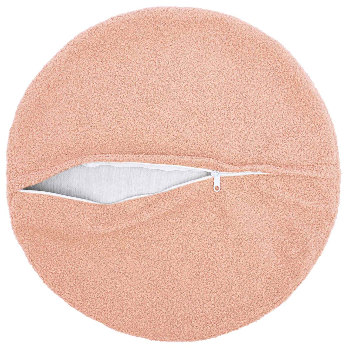 Cushion Cover 6 pcs HEERLEN Pink Ø 60 cm Bouclé