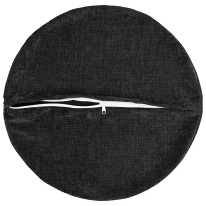 Cushion Cover 2 pcs HEERLEN Anthracite Ø 60 cm Chenille Fabric