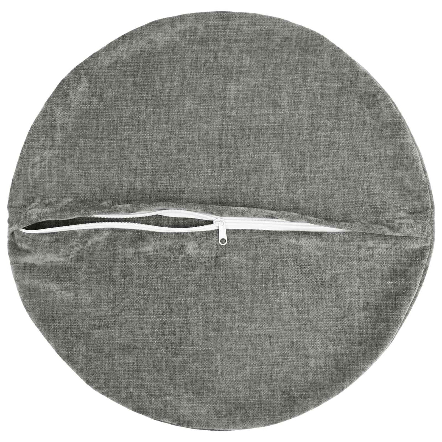 Cushion Cover 6 pcs HEERLEN Dark Grey Ø 60 cm Chenille Fabric