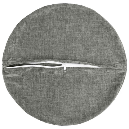 Cushion Cover 6 pcs HEERLEN Dark Grey Ø 60 cm Chenille Fabric