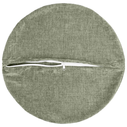 Cushion Cover 6 pcs HEERLEN Green Ø 60 cm Chenille Fabric