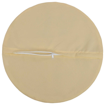 Cushion Cover 2 pcs HEERLEN Beige Ø 60 cm Polyester