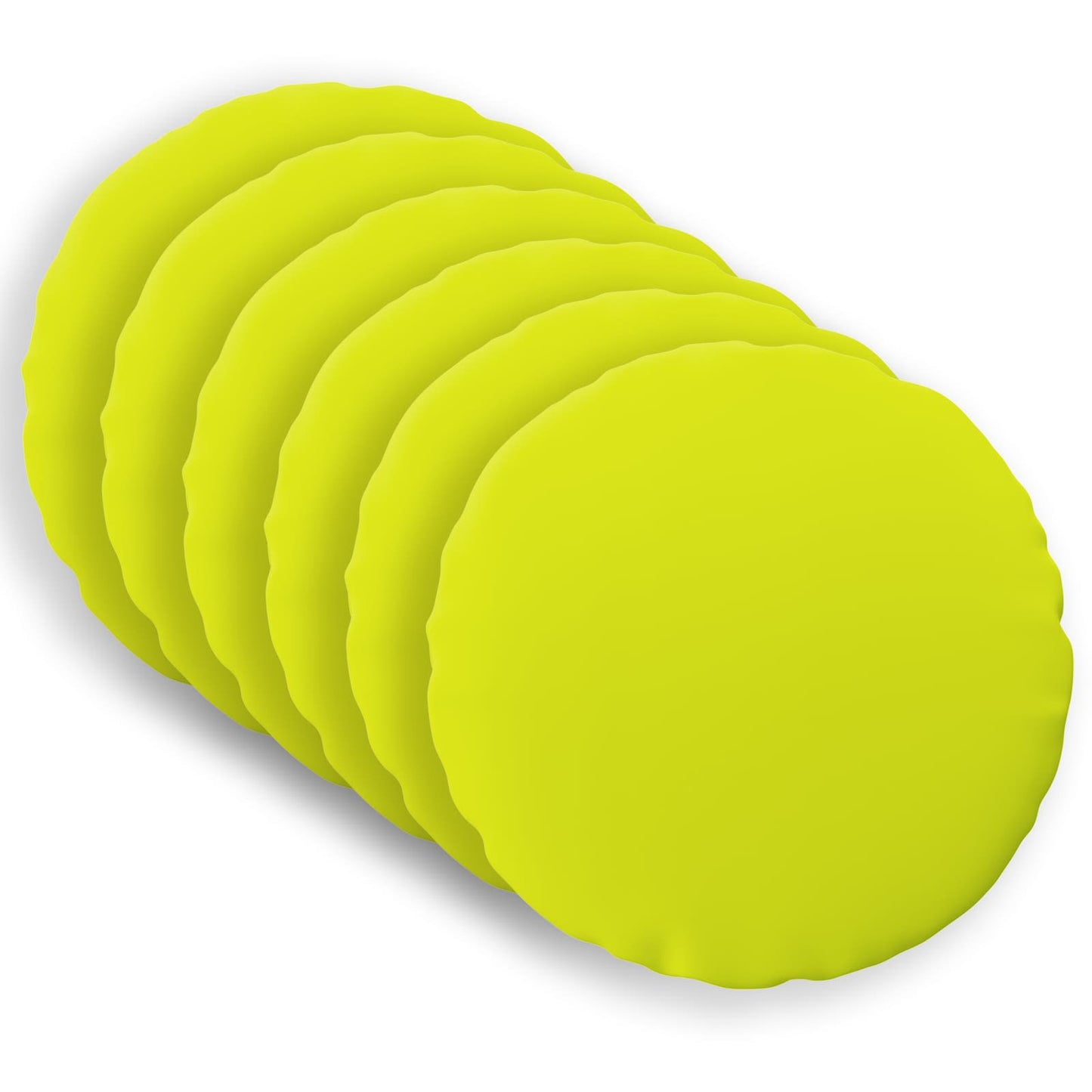 Cushion Cover 6 pcs HEERLEN Bright Green Ø 60 cm Polyester