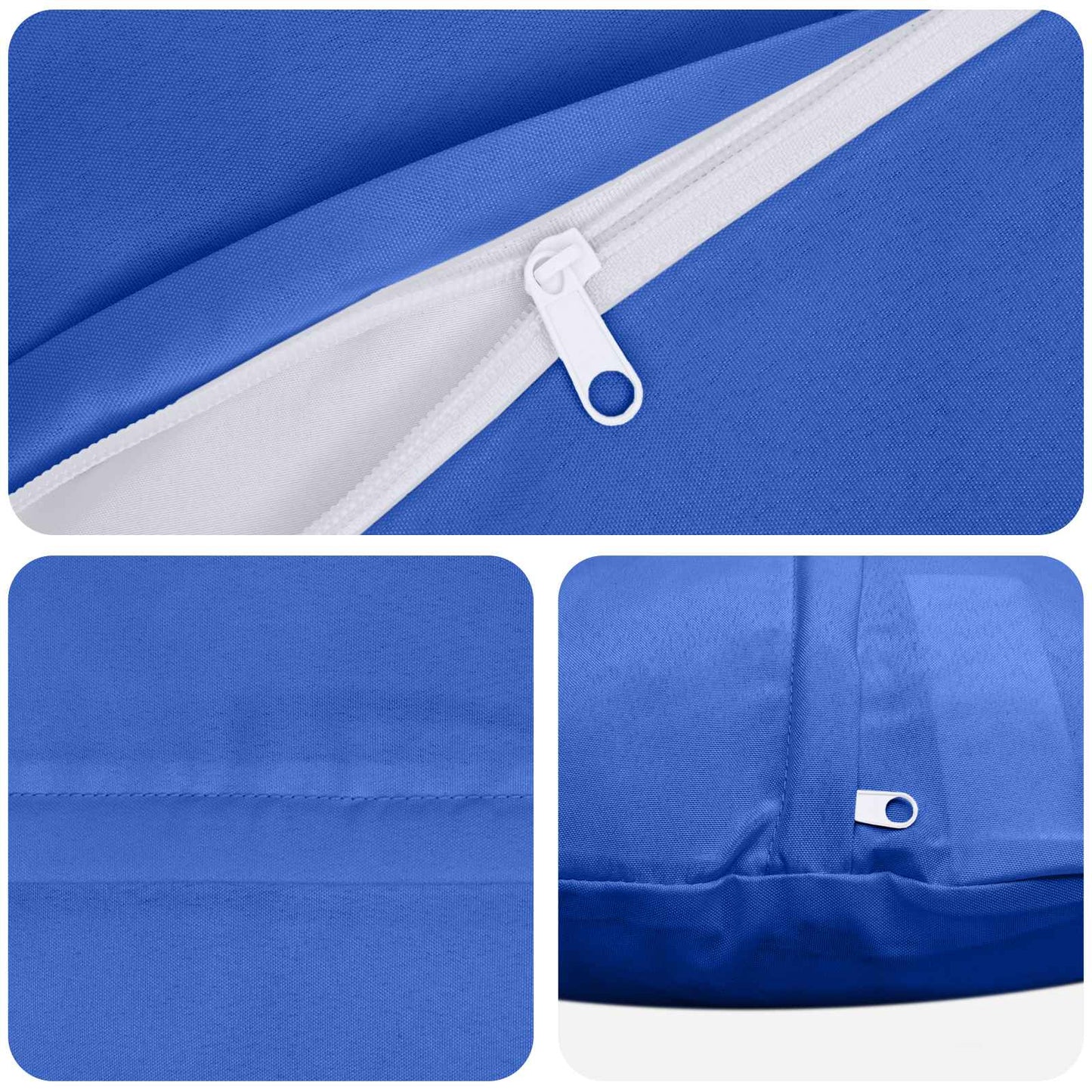 Cushion Cover 6 pcs HEERLEN Royal Blue Ø 60 cm Polyester