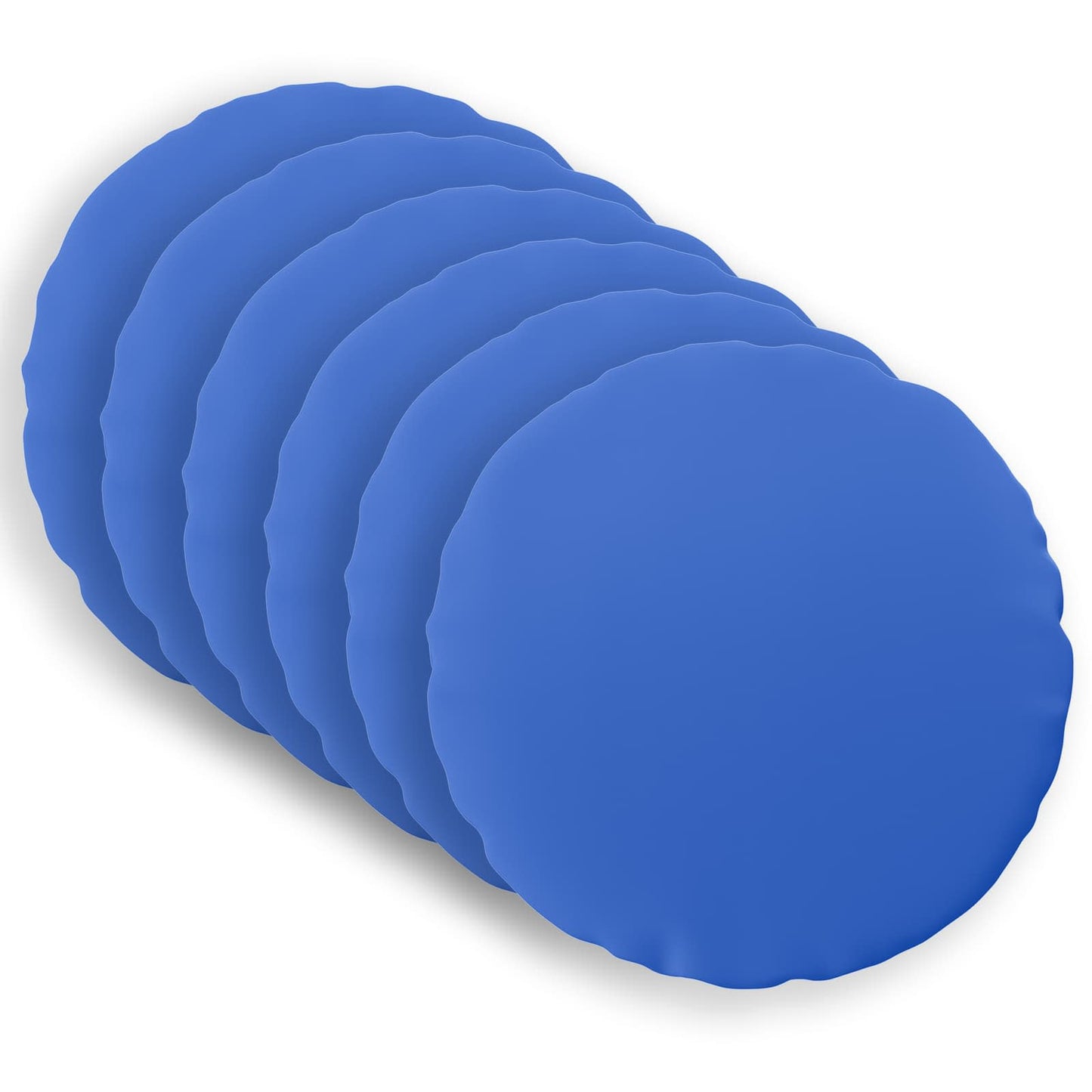 Cushion Cover 6 pcs HEERLEN Royal Blue Ø 60 cm Polyester