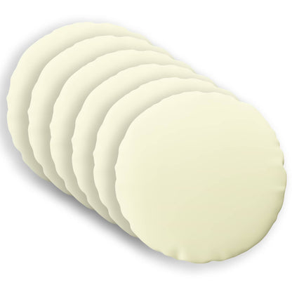 Cushion Cover 6 pcs HEERLEN Cream Ø 60 cm Polyester