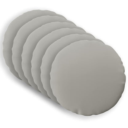 Cushion Cover 6 pcs HEERLEN Grey Ø 60 cm Polyester