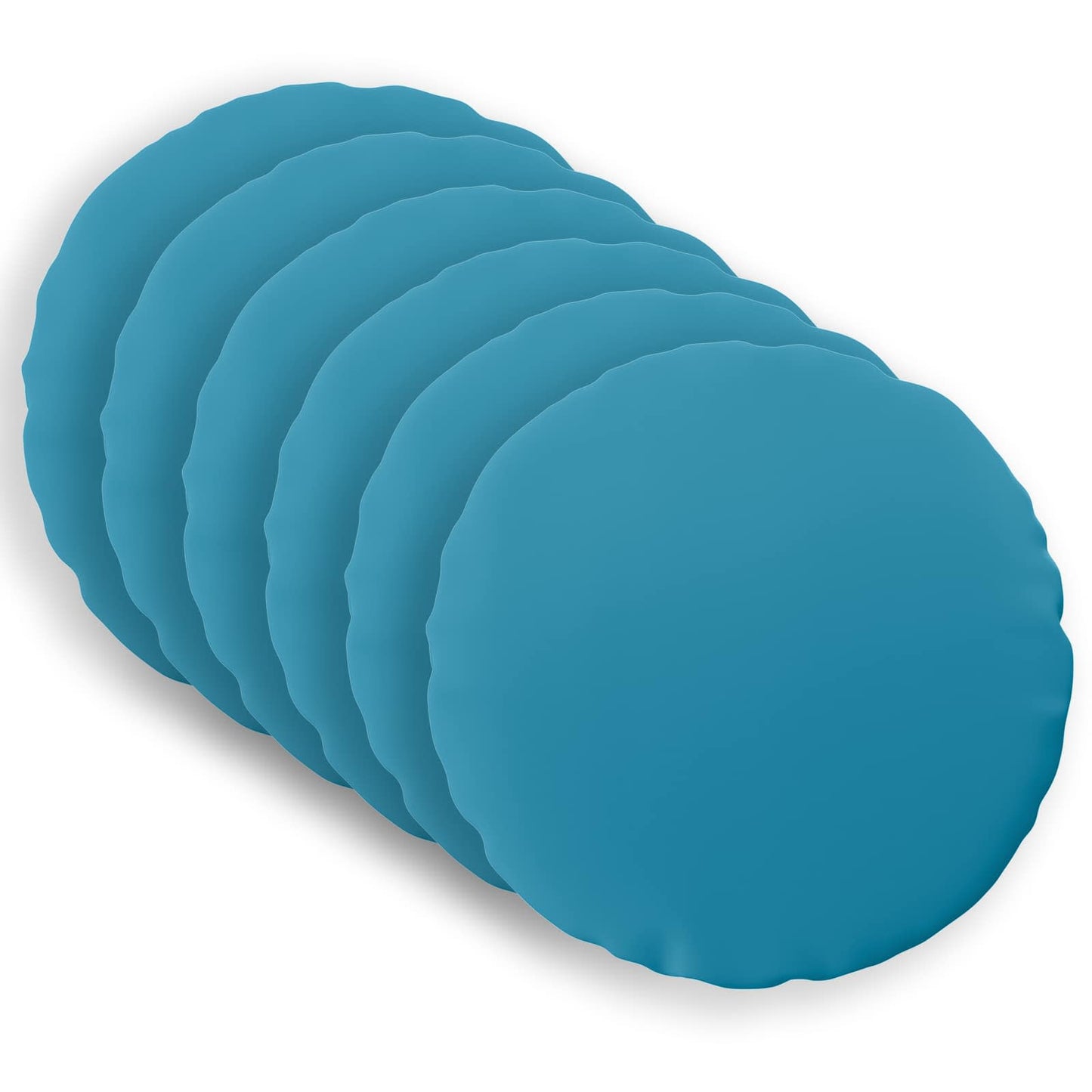 Cushion Cover 6 pcs HEERLEN Light Blue Ø 60 cm Polyester