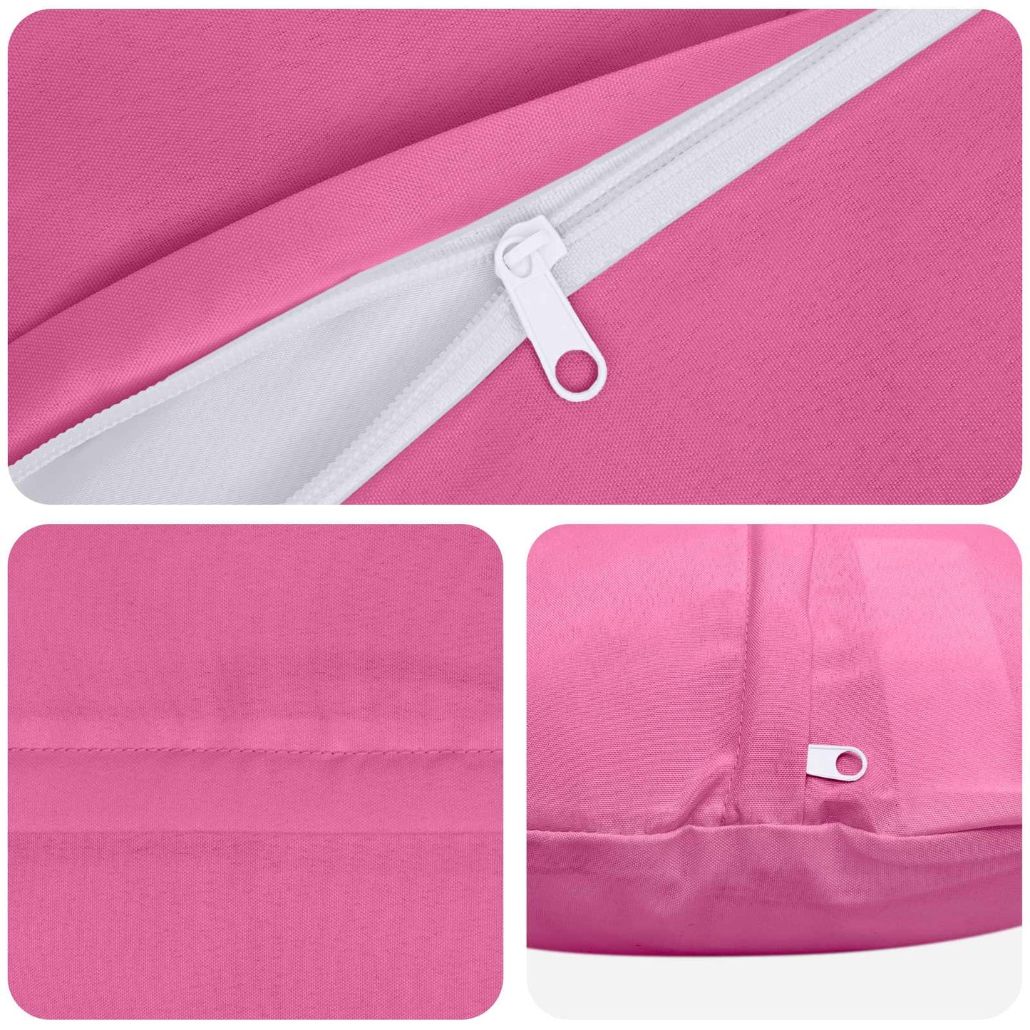 Cushion Cover 6 pcs HEERLEN Pink Ø 60 cm Polyester