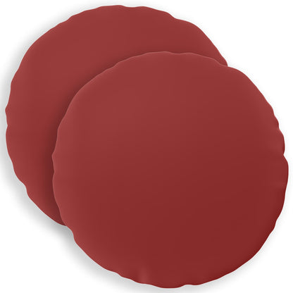 Cushion Cover 2 pcs HEERLEN Wine Red Ø 60 cm Polyester