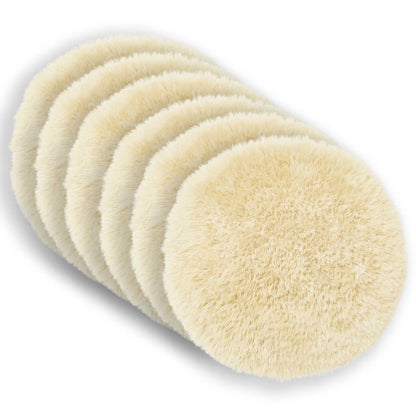 Cushion Cover 6 pcs HEERLEN Cream Ø 60 cm PV Fleece