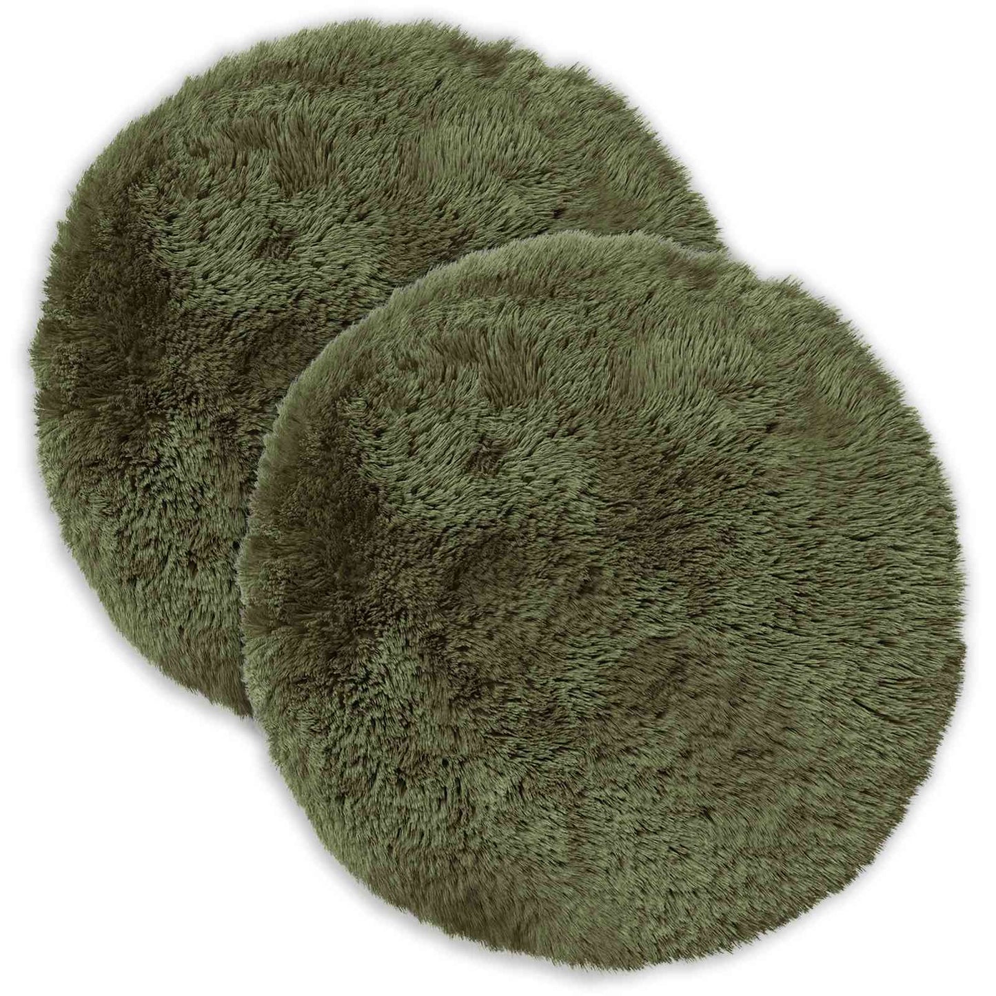 Cushion Cover 2 pcs HEERLEN Green Ø 60 cm PV Fleece