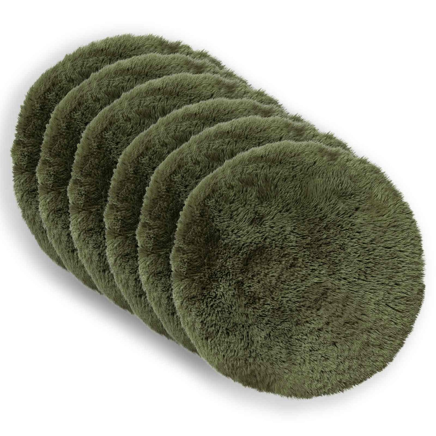 Cushion Cover 6 pcs HEERLEN Green Ø 60 cm PV Fleece