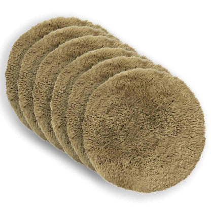 Cushion Cover 6 pcs HEERLEN Light Green Ø 60 cm PV Fleece