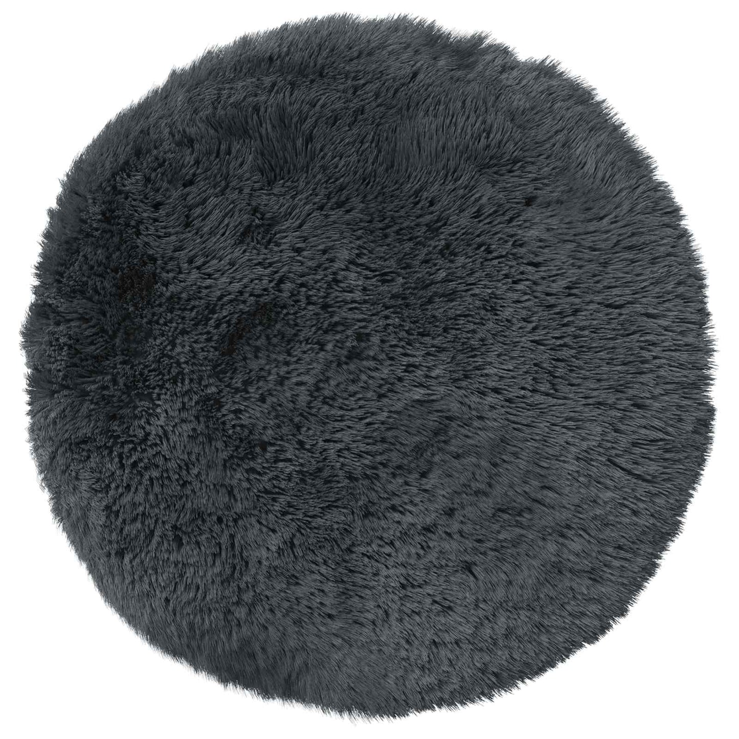 Cushion Cover 6 pcs HEERLEN Anthracite Ø 60 cm PV Fleece