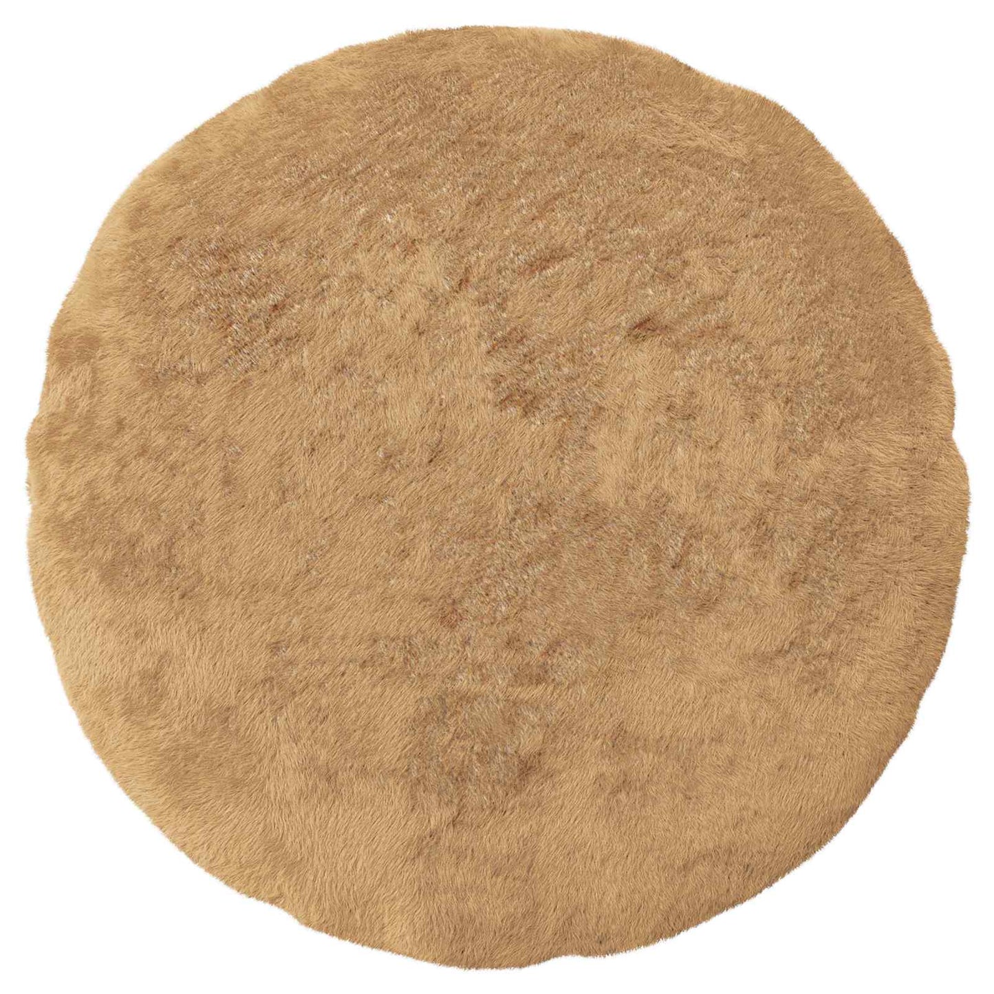 Cushion Cover 2 pcs HEERLEN Taupe Ø 60 cm Faux Rabbit Fur