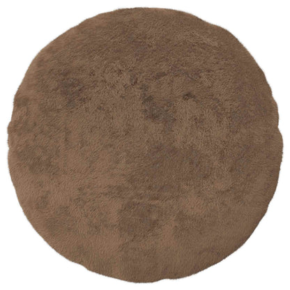 Cushion Cover 2 pcs HEERLEN Light Brown Ø 60 cm Faux Rabbit Fur