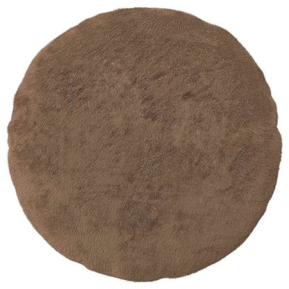 Cushion Cover 6 pcs HEERLEN Light Brown Ø 60 cm Faux Rabbit Fur