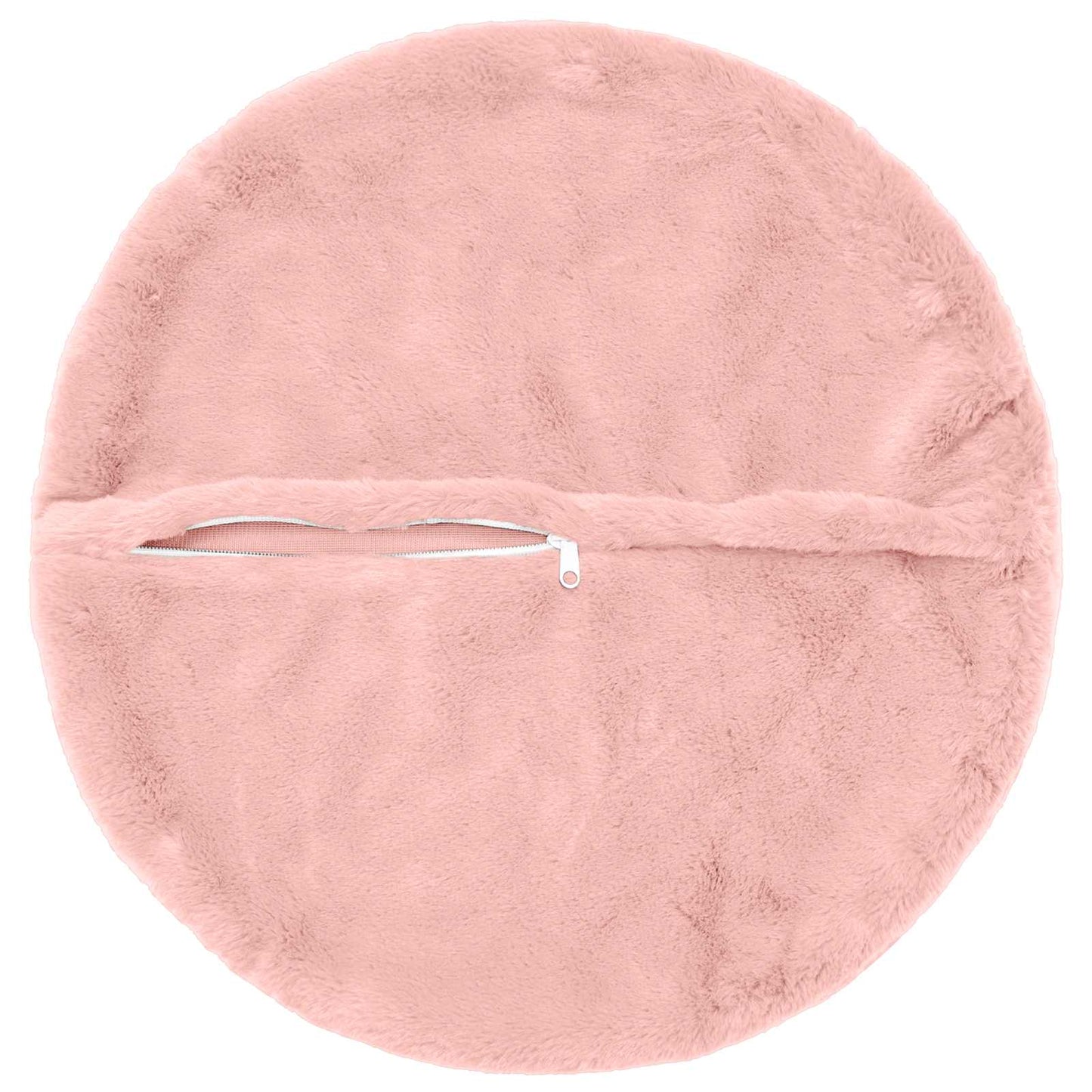 Cushion Cover 6 pcs HEERLEN Pink Ø 60 cm Faux Rabbit Fur