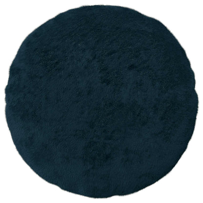 Cushion Cover 6 pcs HEERLEN Navy Blue Ø 60 cm Faux Rabbit Fur