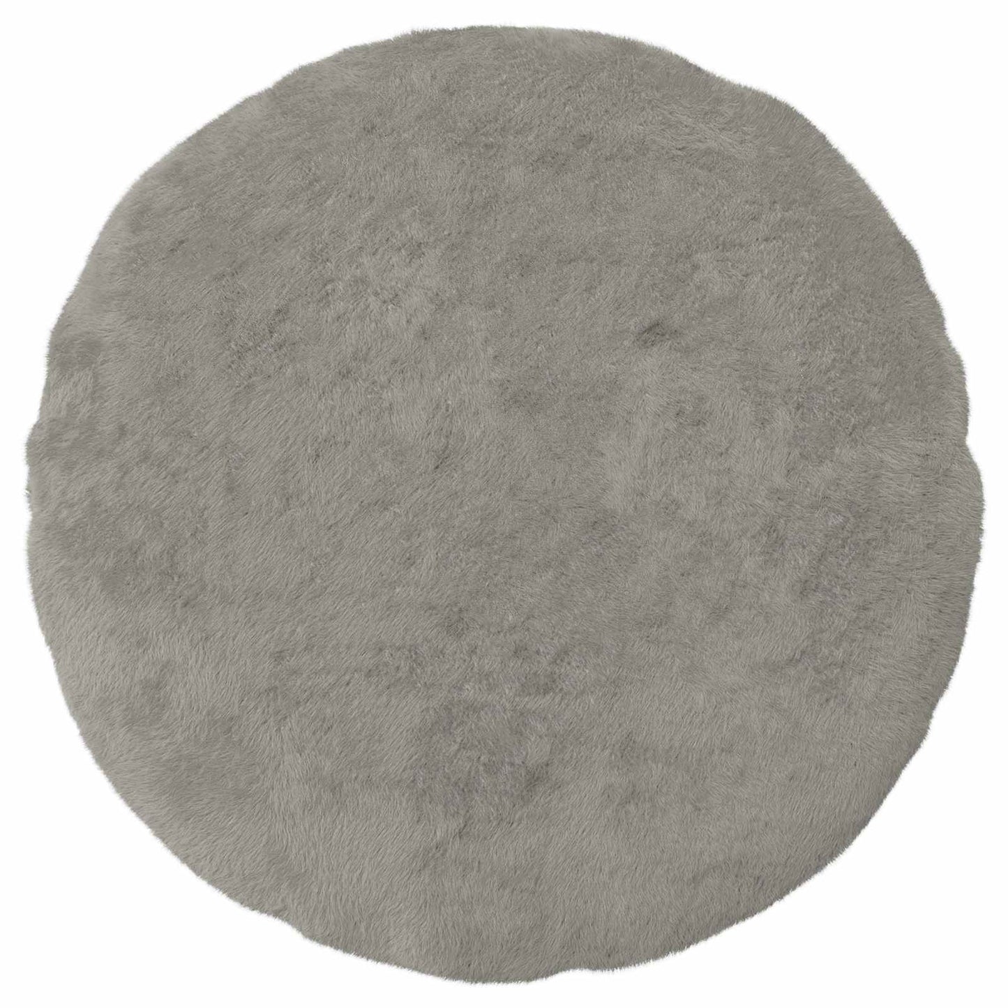 Cushion Cover 6 pcs HEERLEN Light Grey Ø 60 cm Faux Rabbit Fur