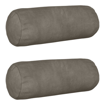 Cushion Cover 2 pcs HEERLEN Light Grey Ø 15 x 40 cm Velvet