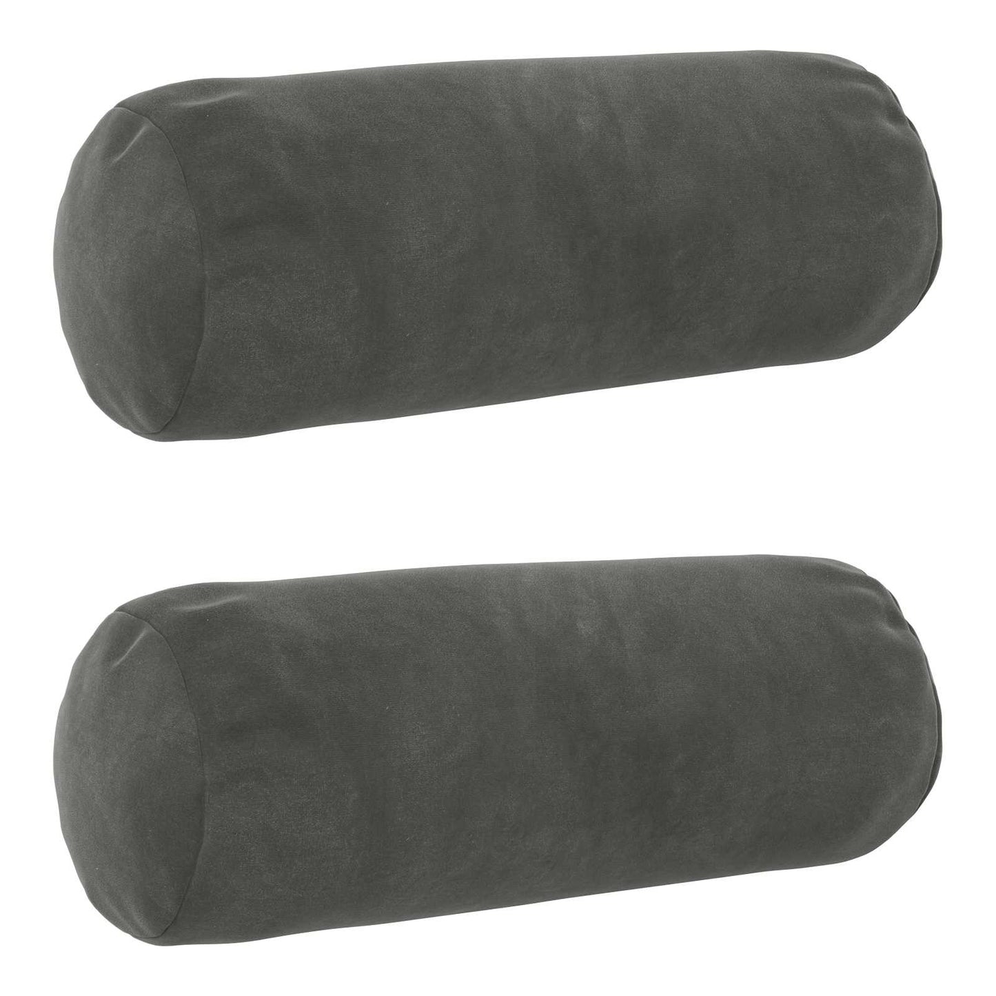 Cushion Cover 2 pcs HEERLEN Dark Grey Ø 15 x 40 cm Velvet