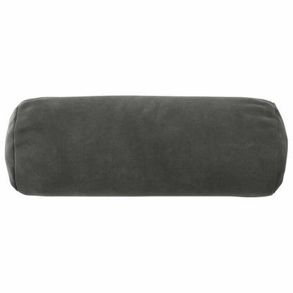 Cushion Cover 2 pcs HEERLEN Dark Grey Ø 15 x 40 cm Velvet