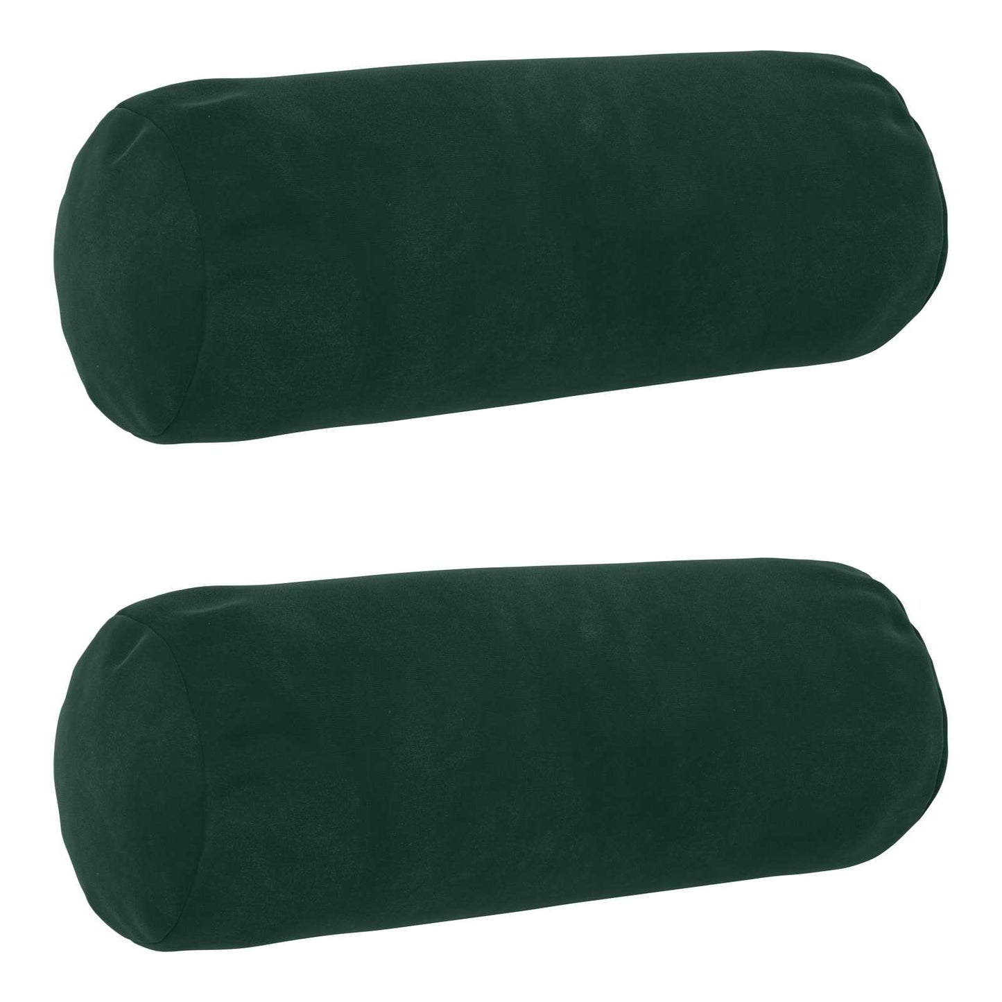 Cushion Cover 2 pcs HEERLEN Dark Green Ø 15 x 40 cm Velvet