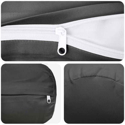 Cushion Cover 6 pcs HEERLEN Anthracite Ø 15 x 40 cm Polyester