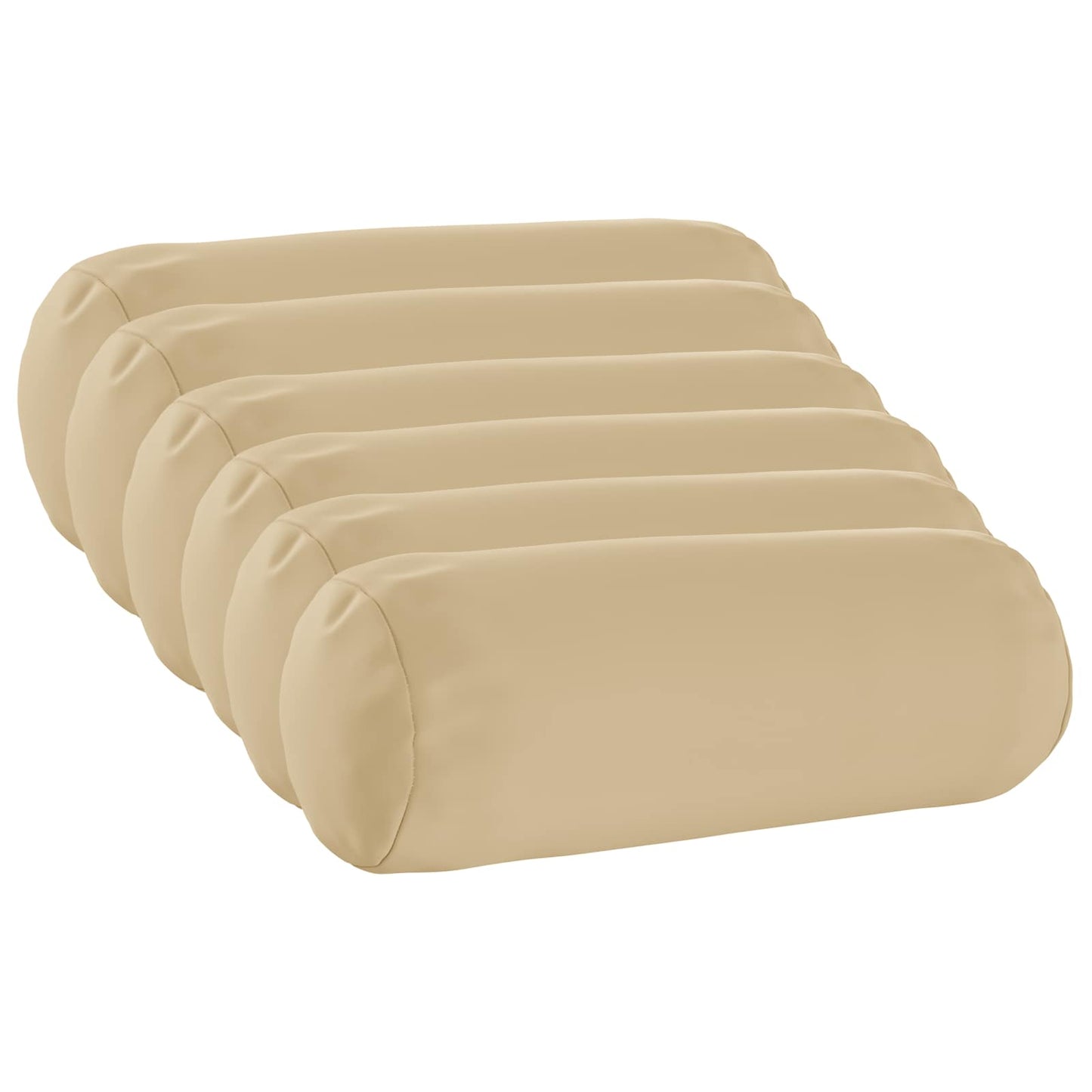 Cushion Cover 6 pcs HEERLEN Beige Ø 15 x 40 cm Polyester