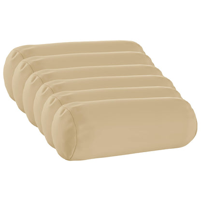 Cushion Cover 6 pcs HEERLEN Beige Ø 15 x 40 cm Polyester